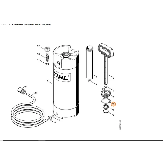 STIHL  Okrągły pierścień uszczelniający 56,5x 5,33 9645 945 8240